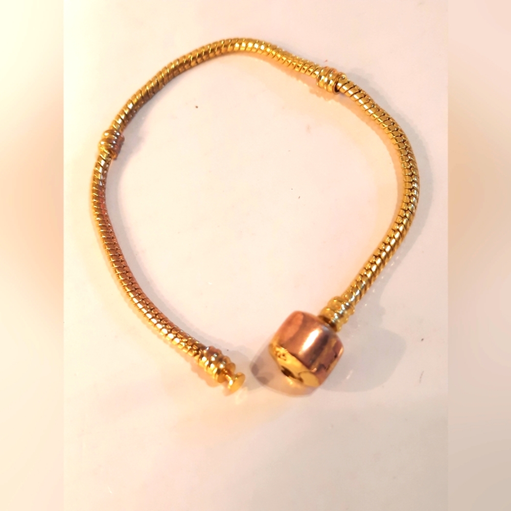 Elegant Gold On Silver 925 Bracelet